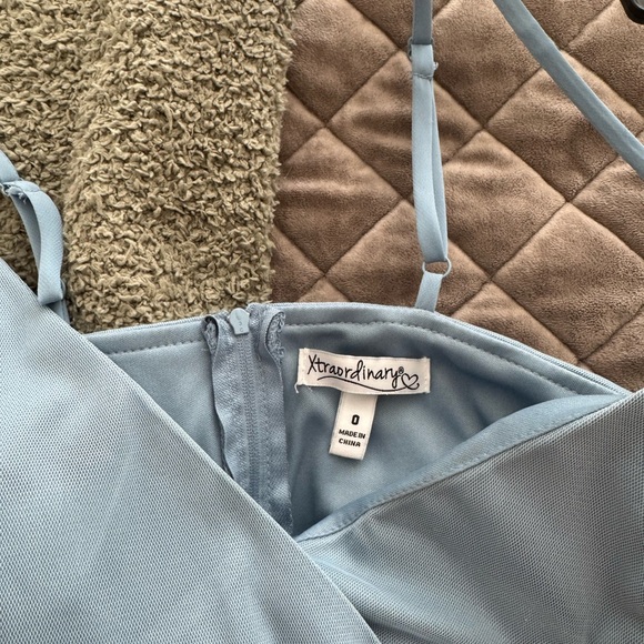 Xtraordinary Light Blue Strapless Dress - Picture 4 of 4